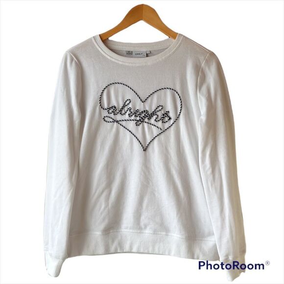 only Nordstrom White Sweatshirt Size Small - Picture 2 of 7